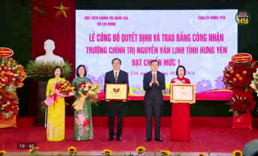 Trường Chính trị Nguyễn Văn Linh đạt chuẩn mức 1