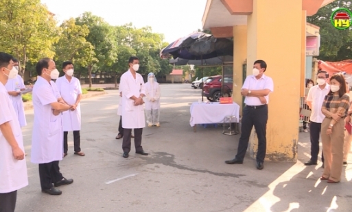 Đoàn kiểm tra của Bộ Y tế kiểm tra công tác phòng chống dịch tại Hưng Yên
