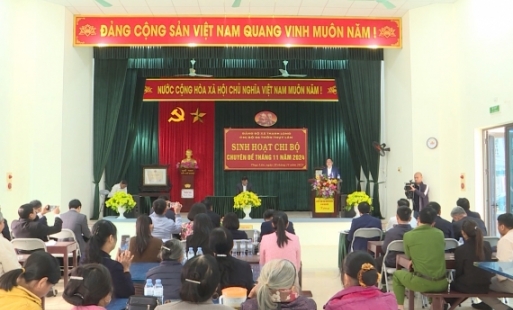 Chủ tịch UBND tỉnh dự sinh hoạt chi bộ 6 thôn Thụy Lân