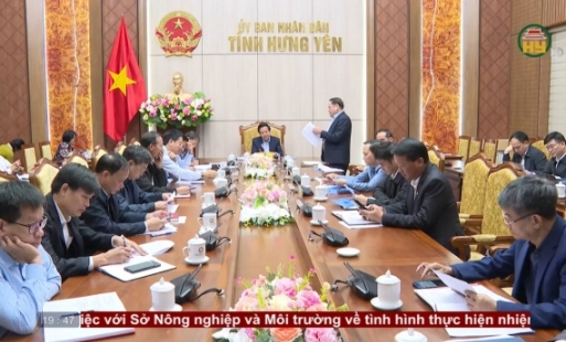  Chủ tịch UBND tỉnh làm việc với Sở Nông nghiệp và Môi trường