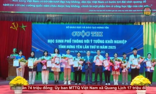  Trao giải Cuộc thi “Học sinh phổ thông với ý tưởng khởi nghiệp”