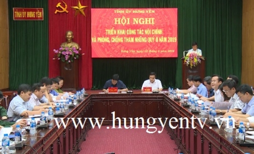 Thường trực Tỉnh ủy giao ban khối nội chính và phòng, chống tham nhũng quý I năm 2019