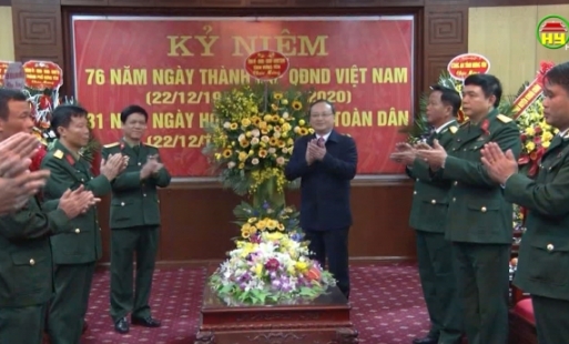 Đồng chí Bí thư Tỉnh ủy chúc mừng 76 năm ngày thành lập Quân đội nhân dân Việt Nam