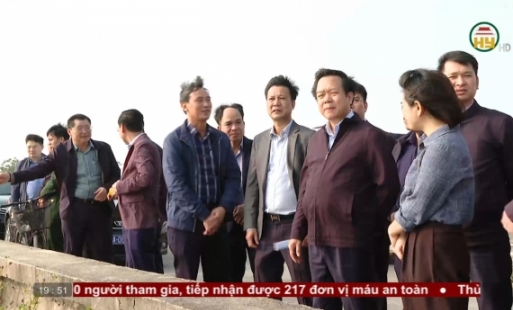 Chủ tịch UBND kiểm tra và làm việc với các xã ven biển