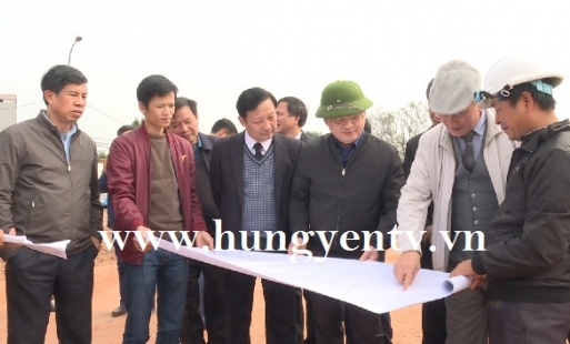 Bí thư Tỉnh ủy, Chủ tịch UBND tỉnh kiểm tra tiến độ triển khai một số dự án giao thông, thủy lợi