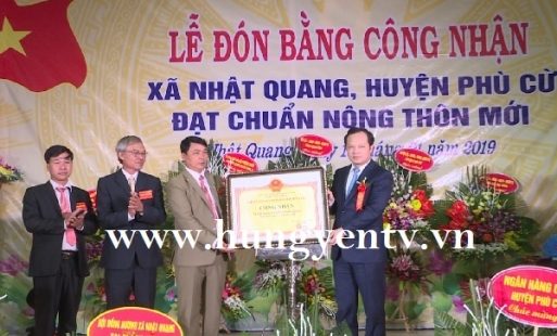 Xã Nhật Quang, Phù Cừ đón Bằng công nhận đạt chuẩn nông thôn mới