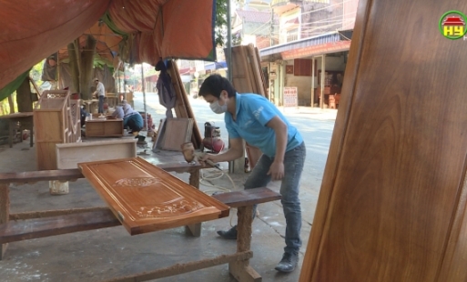 Làng nghệ mộc xã Thành Công phục vụ Tết
