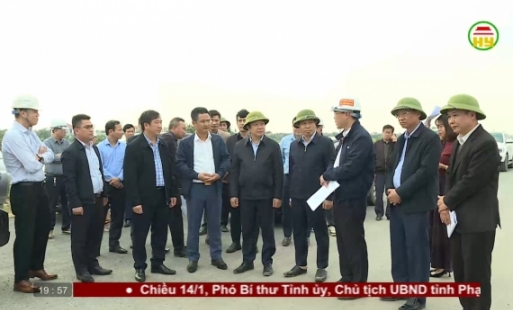 Chủ tịch UBND tỉnh kiểm tra dự án đường Tân Phúc-Võng Phan