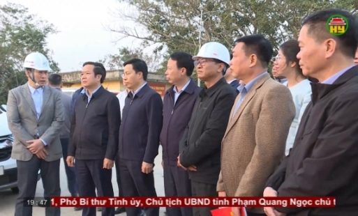 Chủ tịch UBND tỉnh kiểm tra tiến độ dự án cao tốc CT08