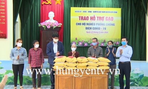 Kim Động hỗ trợ trên 23 tấn gạo cho hộ nghèo