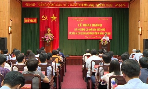Hưng Yên khai giảng lớp bồi dưỡng kiến thức cho cán bộ diện Ban Thường vụ Tỉnh ủy quản lý