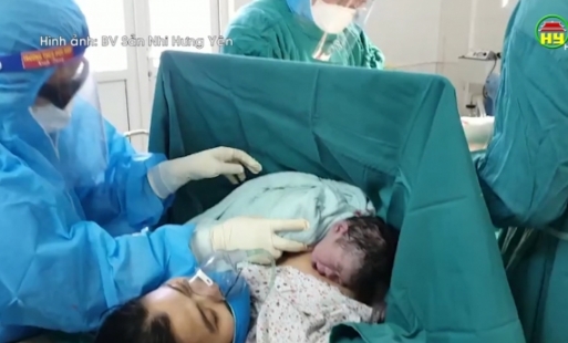 Bệnh viện Sản nhi Hưng Yên mổ đẻ thành công cho 2 sản phụ trong khu cách ly xã Yên Phú