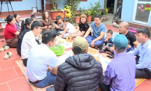 Nét đẹp Tết bún ở xã Trung Hoà