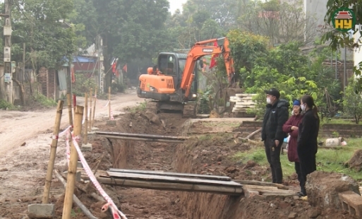 Thôn Tráng Vũ đẩy mạnh bàn giao mặt bằng mở rộng đường giao thông