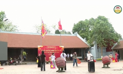 Chuẩn bị lễ hội đền Đa Hoà - Dạ Trạch