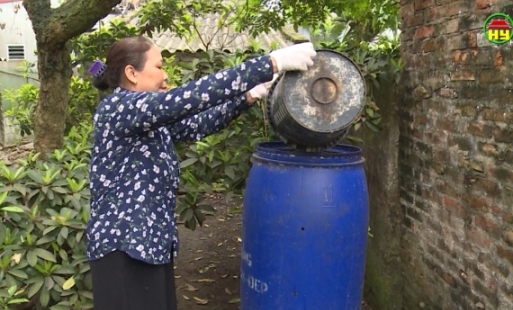 Hiệu quả mô hình xử lý rác thải tại gia đình ở Tiên Lữ