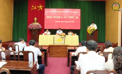 Hội nghị cán bộ chủ chốt tỉnh và Hội nghị lần thứ 30, Ban chấp hành Đảng bộ tỉnh khóa XIX