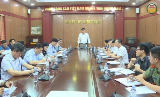 Kiểm tra tiến độ thực hiện sáp nhập đơn vị hành chính cấp xã tại huyện Kim Động