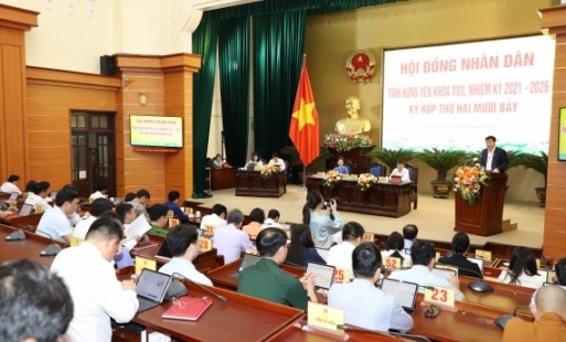 HĐND tỉnh Hưng Yên khoá 17, nhiệm kỳ 2021 - 2026 tổ chức kỳ họp thứ 27