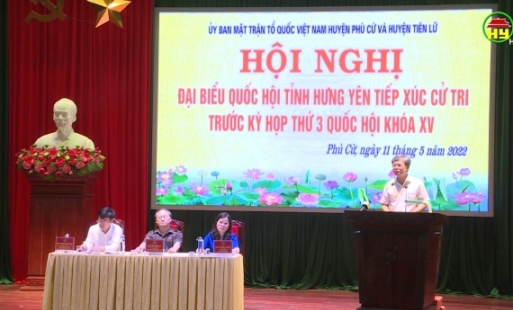 Đại biểu Quốc hội tỉnh Hưng Yên tiếp xúc cử tri tại Phù Cừ và Tiên Lữ