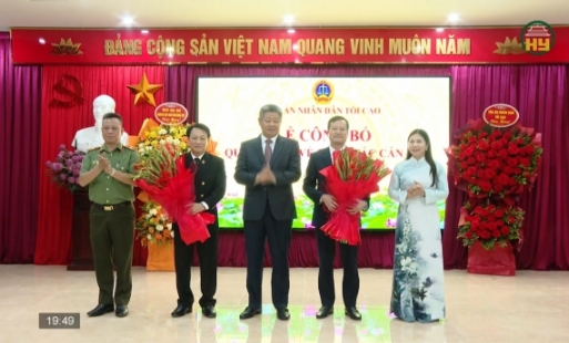 Bổ nhiệm Chánh án Tòa án nhân dân tỉnh Hưng Yên 