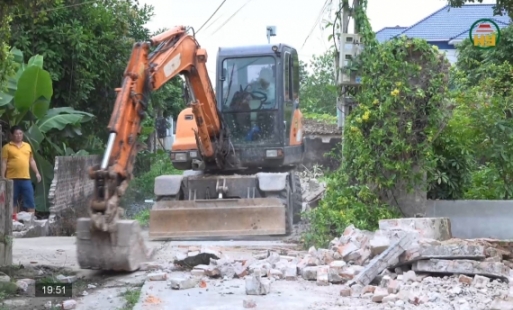 Đồng thuận làm đường giao thông ở xã Phạm Ngũ Lão