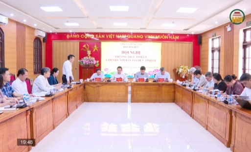 Thường trực Tỉnh ủy làm việc với Ban Tổ chức Tỉnh ủy
