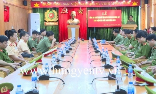 25/25 xã, thị trấn ở Khoái Châu được bố trí công an chính quy