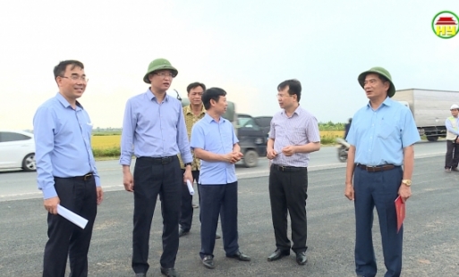 Đồng chí Bí thư Tỉnh ủy Nguyễn Hữu Nghĩa kiểm tra tiến độ thi công một số dự án giao thông trọng điểm