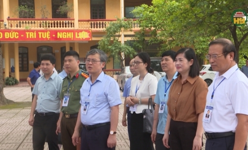 Ban Chỉ đạo thi tốt nghiệp THPT 2024 tỉnh Hưng Yên kiểm tra thực tế tại các điểm thi