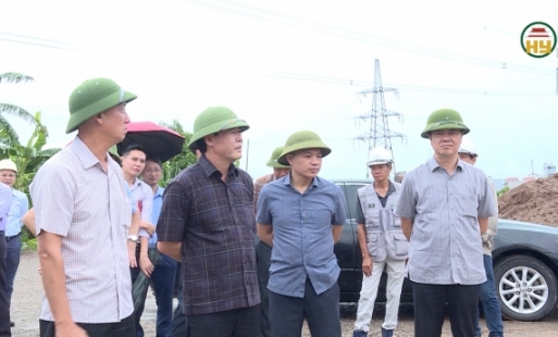 Kiểm tra tiến độ thi công đường Vành đai 4 - Vùng thủ đô Hà Nội