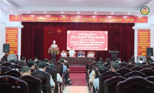 Đoàn công tác của Ban Thường vụ Tỉnh uỷ làm việc với các địa phương