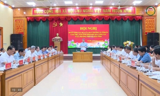 Đoàn công tác của Ban Thường vụ Tỉnh ủy làm việc với các địa phương