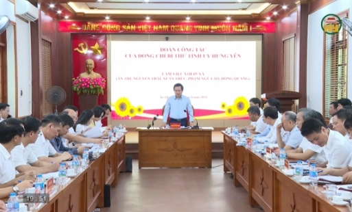 Đoàn công tác của Ban Thường vụ Tỉnh ủy làm việc với các xã 