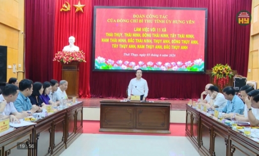 Đoàn công tác của Ban Thường vụ Tỉnh ủy làm việc với các xã