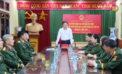 Gặp mặt Đoàn đại biểu tỉnh Hưng Yên dự Đại hội Hội Cựu chiến binh Việt Nam lần thứ VIII