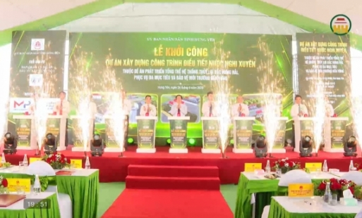 Khởi công xây dựng công trình điều tiết nước Nghi Xuyên
