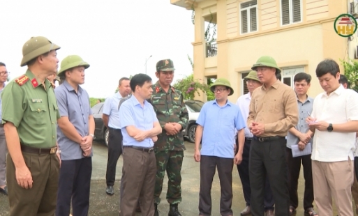 Bí thư Tỉnh ủy Hưng Yên Nguyễn Hữu Nghĩa kiểm tra công tác khắc phục hậu quả mưa bão