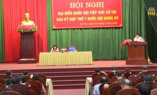 Đoàn đại biểu Quốc hội tỉnh tiếp xúc cử tri tại huyện Ân Thi
