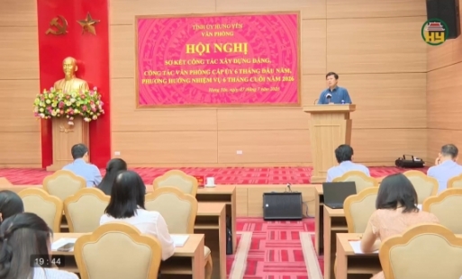 Văn phòng Tỉnh ủy triển khai nhiệm vụ 6 tháng cuối năm