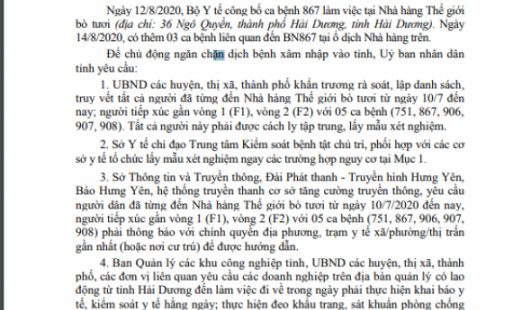 Hưng Yên tăng cường phòng, chống dịch Covid – 19 xâm nhập vào tỉnh