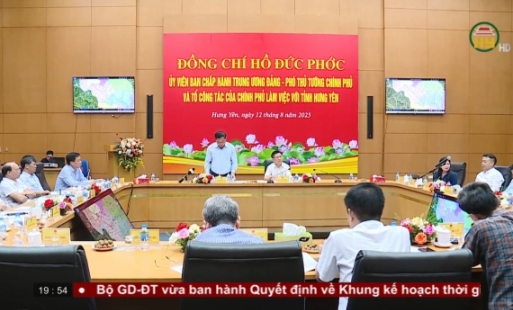 Phó Thủ tướng Hồ Đức Phớc làm việc tại Hưng Yên