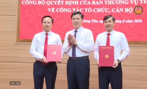 Công bố quyết định công tác tổ chức, cán bộ