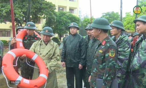 Kiểm tra các đơn vị sẵn sàng ứng phó ảnh hưởng bão số 4