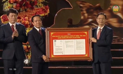  Lễ kỷ niệm 300 năm Ngày sinh Danh nhân văn hóa Lê Quý Đôn