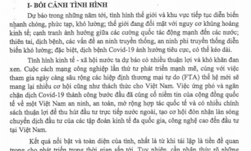 Đại hội XIX Đảng bộ tỉnh: Dự thảo mục tiêu nhiệm vụ, giải pháp nhiệm kỳ 2020 - 2025