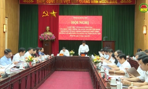 Học viện chính trị quốc gia Hồ Chí Minh làm việc tại Hưng Yên