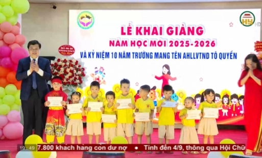 Đồng chí Phó Bí thư Thường trực Tỉnh ủy dự khai giảng Trường mầm non Tô Quyền