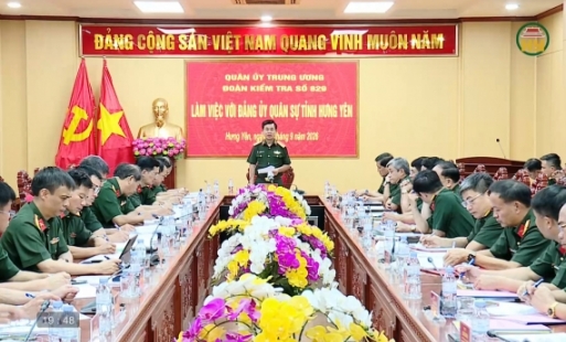 Ban Thường vụ Quân ủy Trung ương làm việc với Đảng ủy Quân sự tỉnh