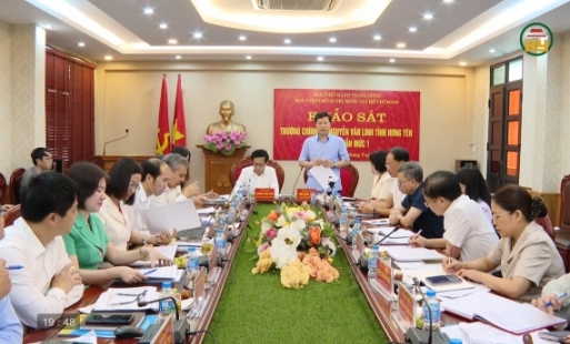 Khảo sát Trường Chính trị Nguyễn Văn Linh đạt chuẩn mức 1 